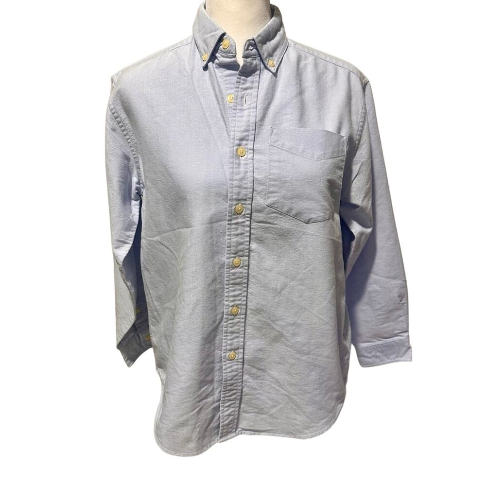 Lands End Boys Blue Dress Shirt, Size 12